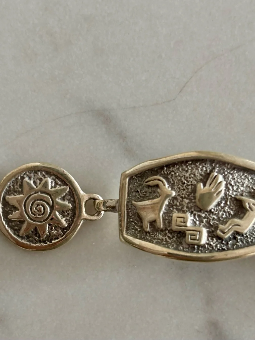 Vintage James Rogers Sterling Silver Native American Link Bracelet